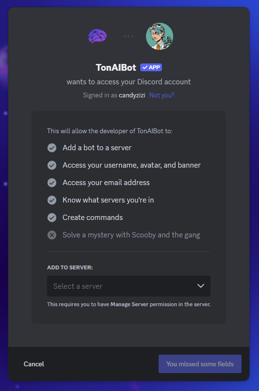 Select server