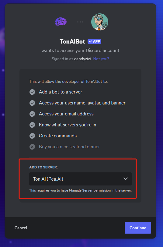 Confirm server